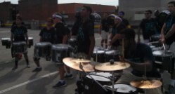 kit player chokes cymbals after last picture